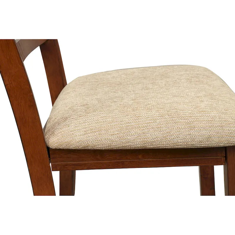 Ensemble de salle à manger 9 pièces Roundhill Furniture Karven Wood, table extensible à tréteaux et 8 chaises, noisette foncé