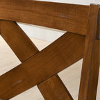 Ensemble de salle à manger 9 pièces Roundhill Furniture Karven Wood, table extensible à tréteaux et 8 chaises, noisette foncé