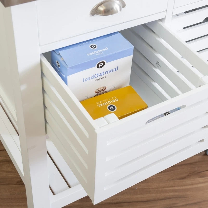 Chariot de cuisine roulant Eileen avec rangement