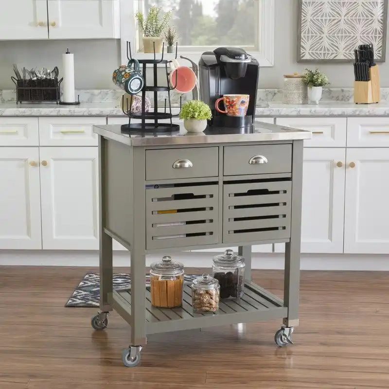 Chariot de cuisine roulant Eileen avec rangement