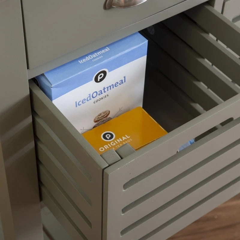 Chariot de cuisine roulant Eileen avec rangement