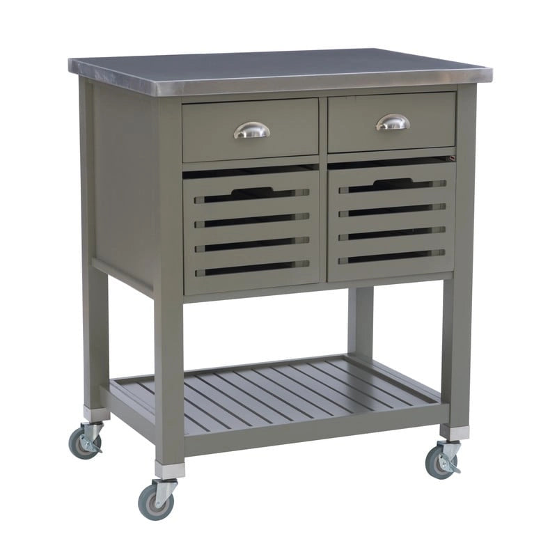 Chariot de cuisine roulant Eileen avec rangement