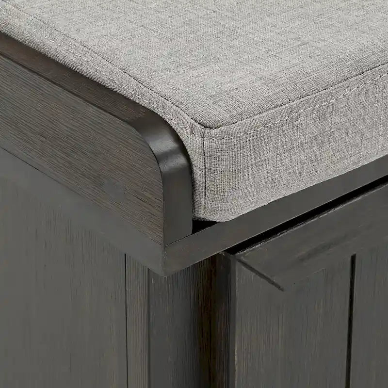 Banc de rangement Granger avec coussin d'assise en lin par iNSPIRE Q Classic