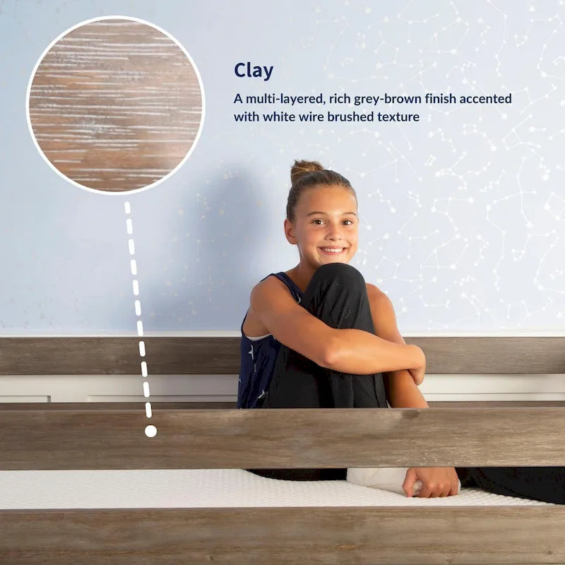 Lit mezzanine double Max and Lily avec bibliothèque