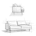 Canapé moderne du milieu du siècle WYNDENHALL Chloris de 193 cm de large