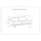 Canapé moderne du milieu du siècle WYNDENHALL Chloris de 193 cm de large