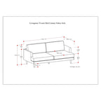 Canapé moderne du milieu du siècle WYNDENHALL Chloris de 193 cm de large