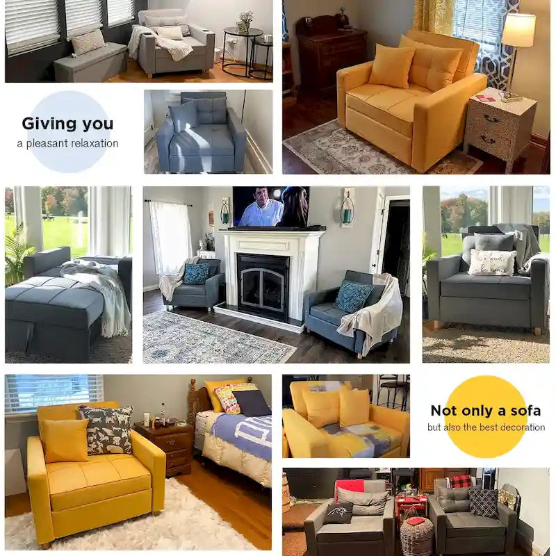 Fauteuil-lit convertible 3 en 1 AECOJOY