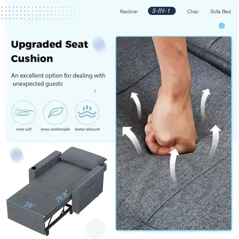 Fauteuil-lit convertible 3 en 1 AECOJOY