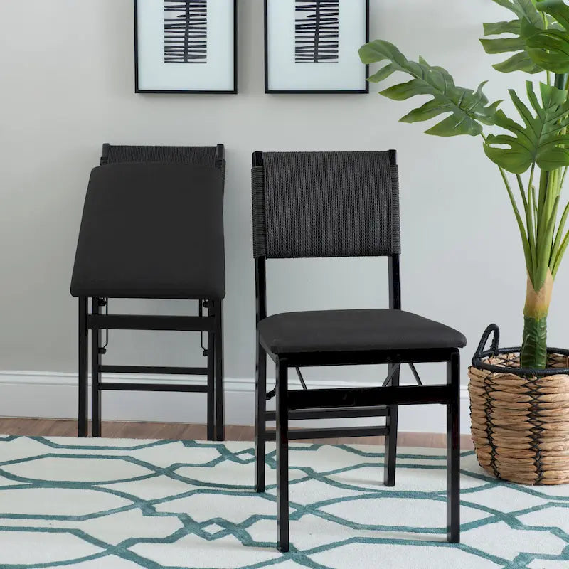 Imperial Wood Rope Folding Dining Chair (Set of 2)