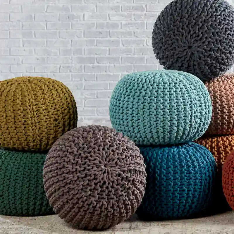 Pouf rond texturé Spectrum