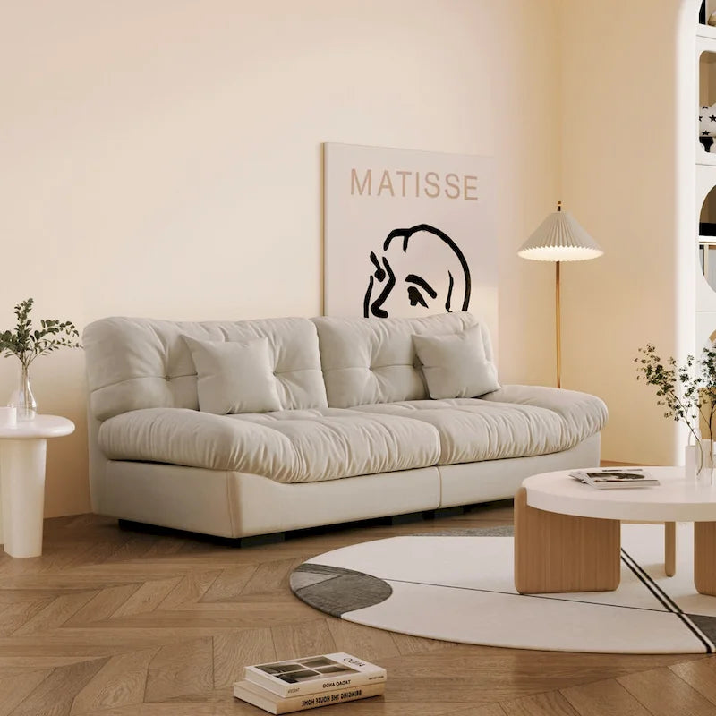 Canapé capitonné en forme de nuage (89 cm)