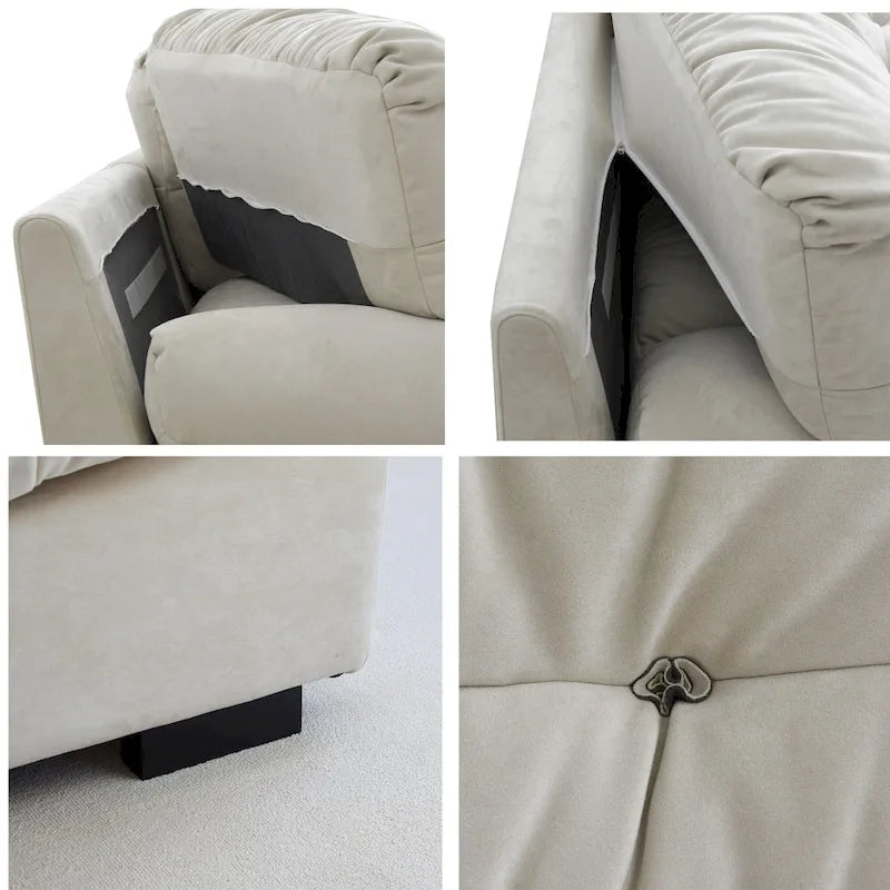 Canapé capitonné en forme de nuage (89 cm)