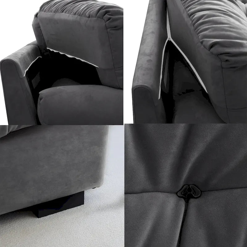 Canapé capitonné en forme de nuage (89 cm)