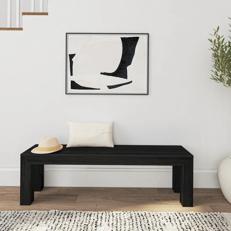 Banc de salle à manger moderne en bois massif Plank and Beam - 61