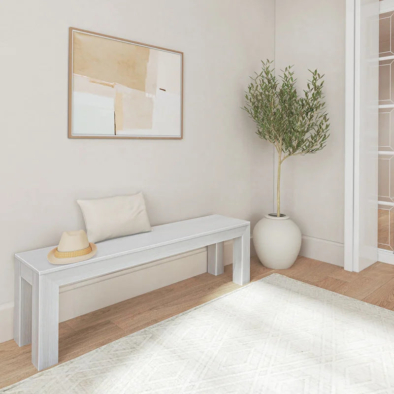 Banc de salle à manger moderne en bois massif Plank and Beam - 61