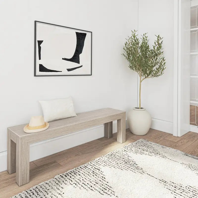 Banc de salle à manger moderne en bois massif Plank and Beam - 61