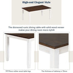 Ensemble de salle à manger 6 pièces avec table, 4 chaises et un banc