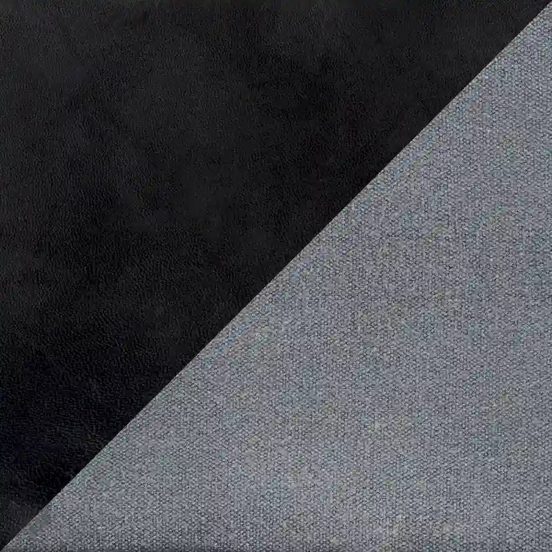 Pouf industriel Carbon Loft Najah en cuir et toile