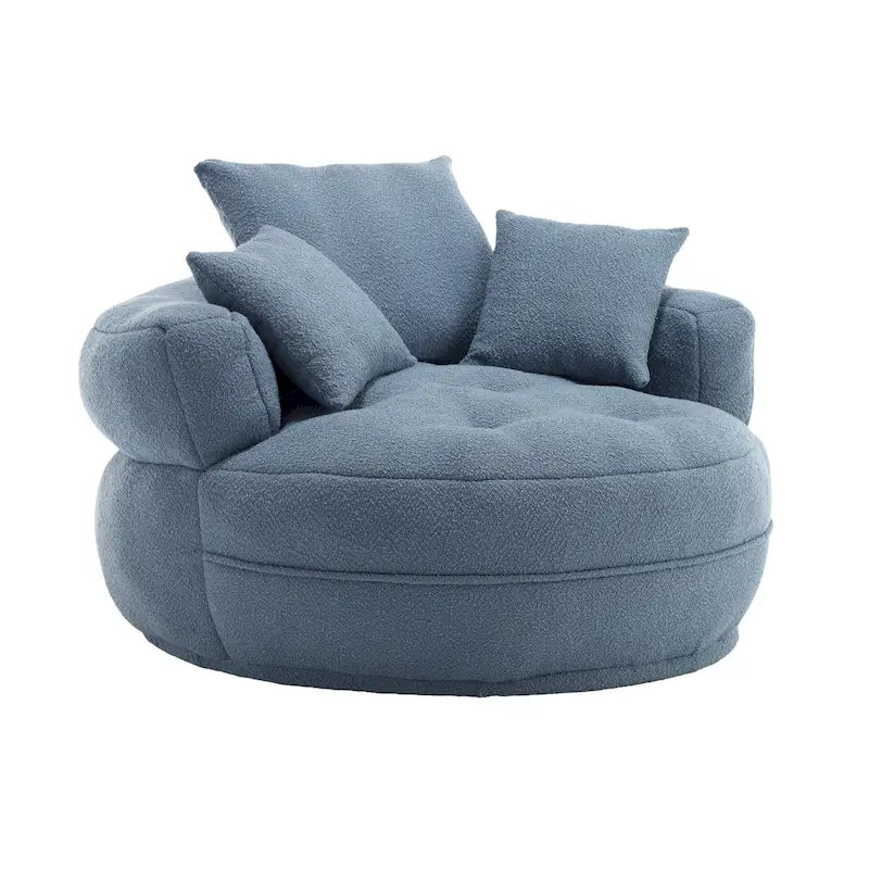 Canapé d'intérieur circulaire large et fauteuil relax