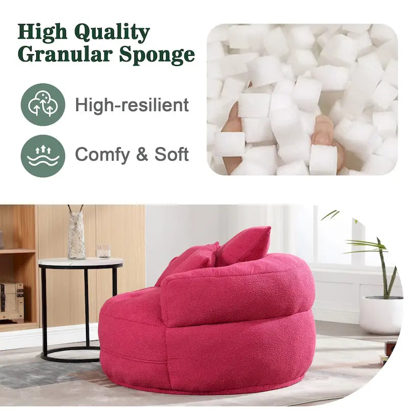 Canapé d'intérieur circulaire large et fauteuil relax