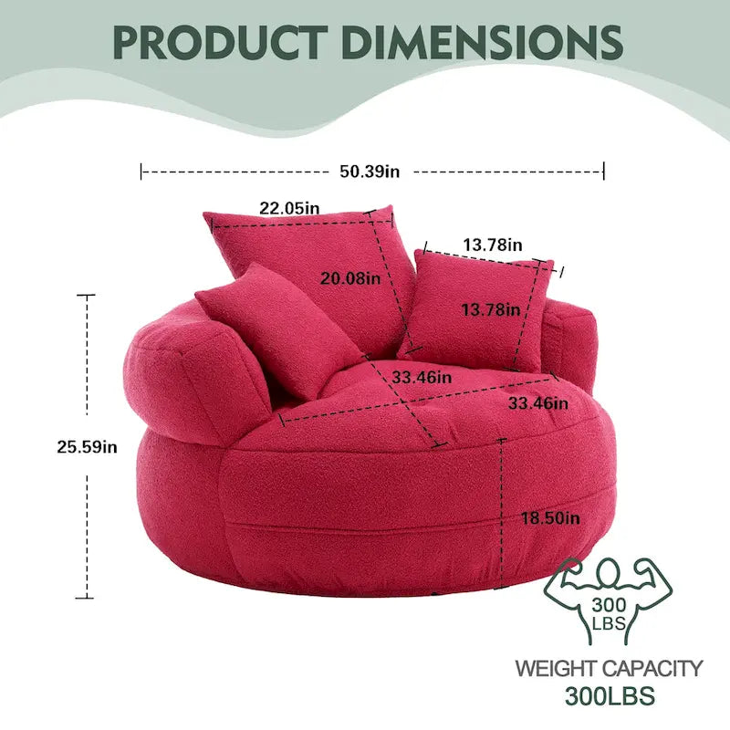 Canapé d'intérieur circulaire large et fauteuil relax