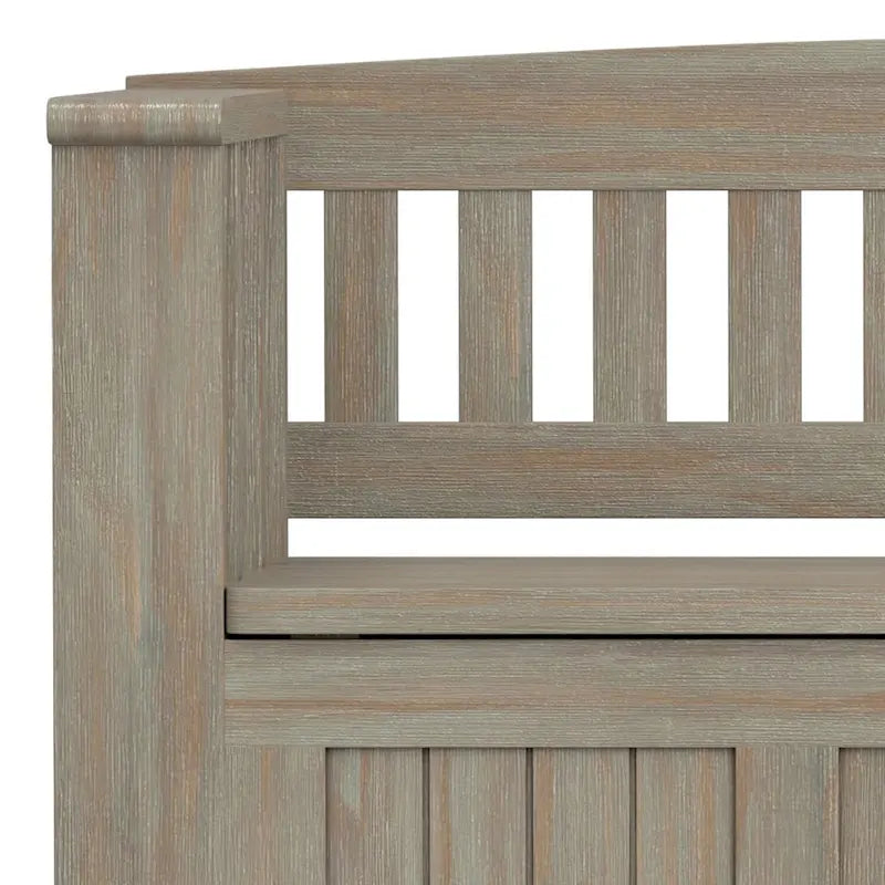 Banc de rangement d'entrée WYNDENHALL Normandy en bois massif de 122 cm (48 pouces)