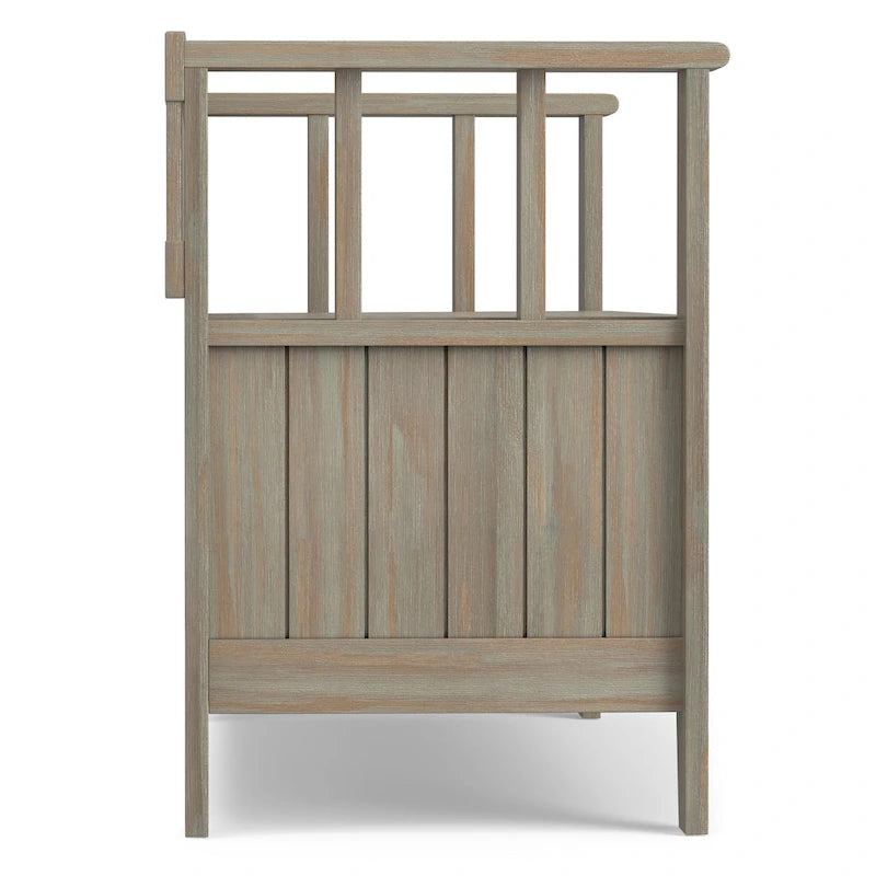Banc de rangement d'entrée WYNDENHALL Normandy en bois massif de 122 cm (48 pouces)