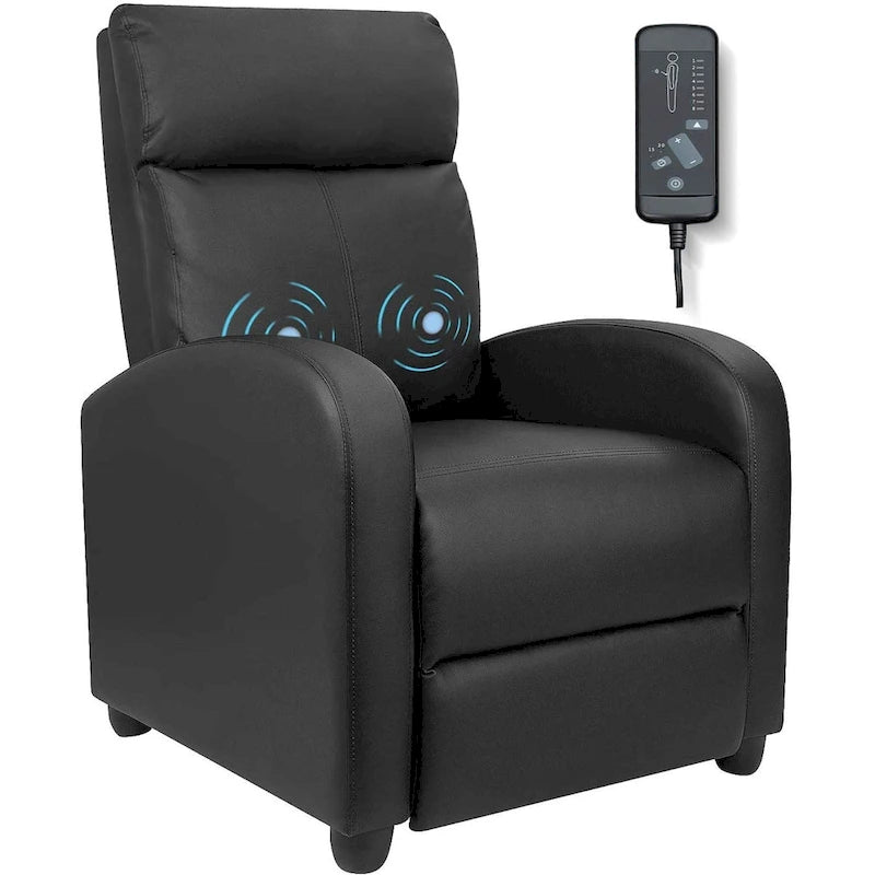 Fauteuil inclinable de massage Homall en similicuir PU avec assise rembourrée, idéal pour le home cinéma.