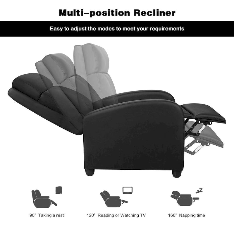 Fauteuil inclinable de massage Homall en similicuir PU avec assise rembourrée, idéal pour le home cinéma.