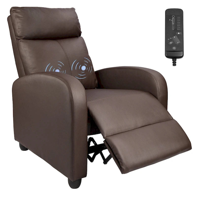 Fauteuil inclinable de massage Homall en similicuir PU avec assise rembourrée, idéal pour le home cinéma.