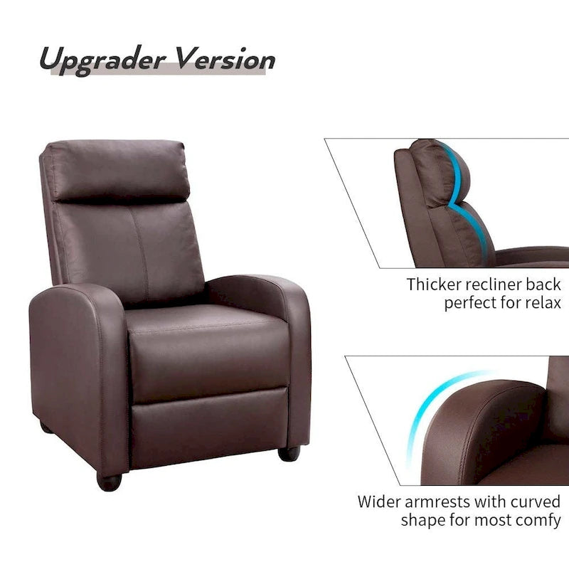 Fauteuil inclinable de massage Homall en similicuir PU avec assise rembourrée, idéal pour le home cinéma.