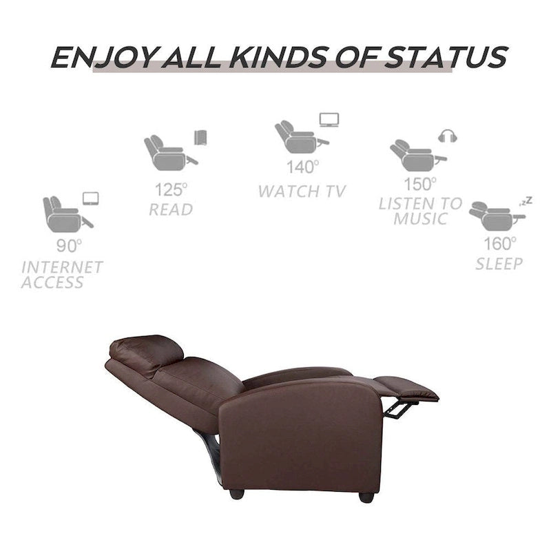 Fauteuil inclinable de massage Homall en similicuir PU avec assise rembourrée, idéal pour le home cinéma.