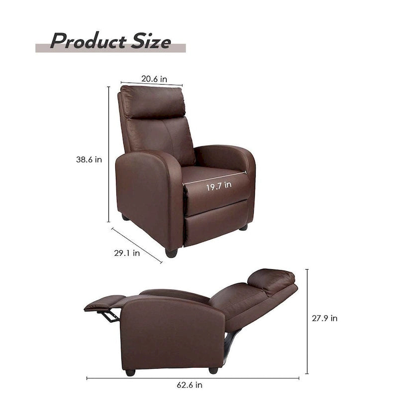 Fauteuil inclinable de massage Homall en similicuir PU avec assise rembourrée, idéal pour le home cinéma.