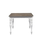 Ensemble de table à pieds 7 pièces Magnolia Manor Antique White Weathered Bark Opt