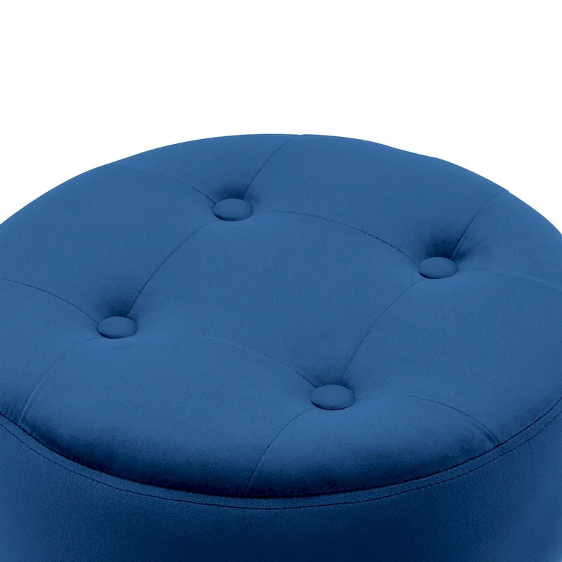 Tabouret de coiffeuse rond pivotant à hauteur réglable avec repose-pieds