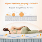 Cadre de lit ajustable ESHINE - Matelas hybride en mousse à mémoire de forme de 35,5 cm (14 pouces) Série 2000