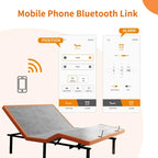 Cadre de lit ajustable ESHINE - Matelas hybride en mousse à mémoire de forme de 35,5 cm (14 pouces) Série 2000