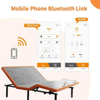 Cadre de lit ajustable ESHINE - Matelas hybride en mousse à mémoire de forme de 35,5 cm (14 pouces) Série 2000