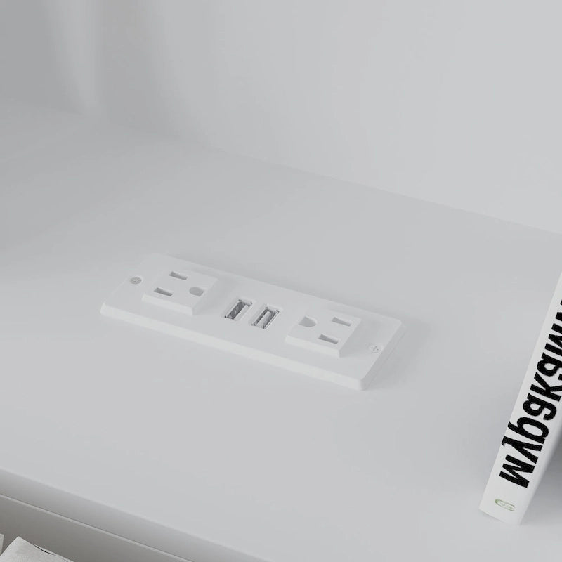 Tête de lit bibliothèque 65Timechee Queen avec éclairage RGB et étagère réglable