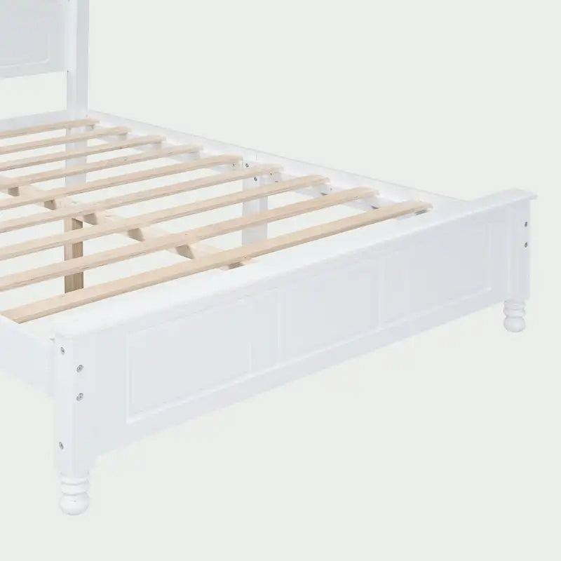 Cadre de lit plateforme en bois pleine grandeur