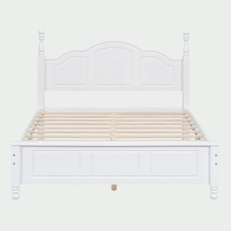 Cadre de lit plateforme en bois pleine grandeur