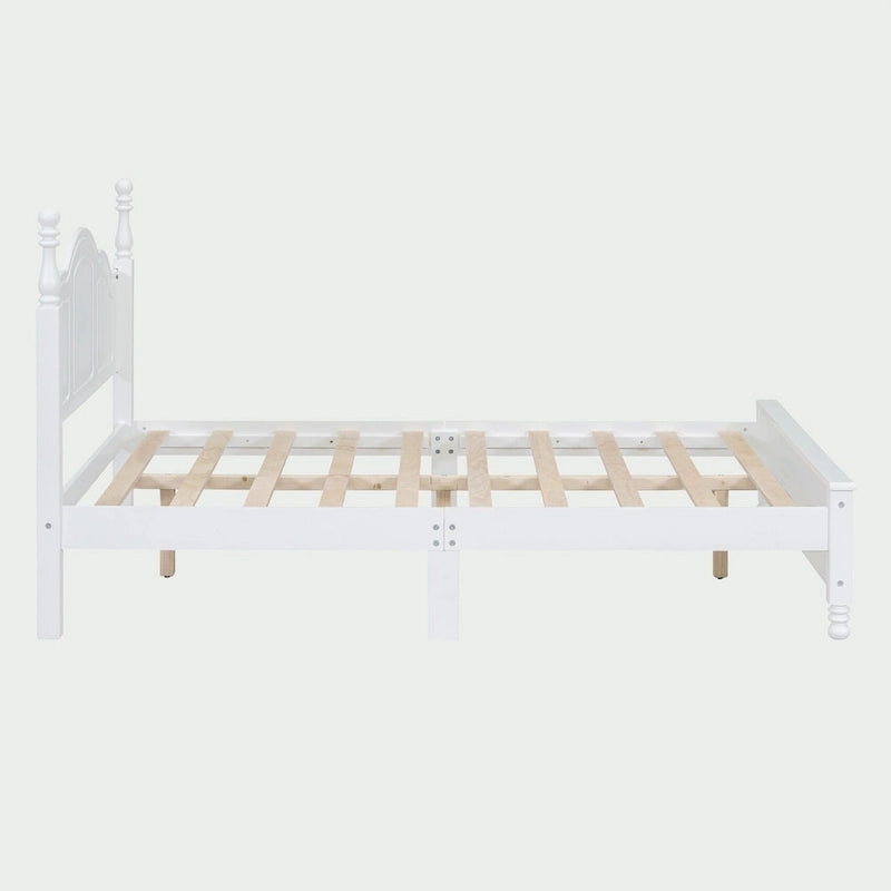 Cadre de lit plateforme en bois pleine grandeur