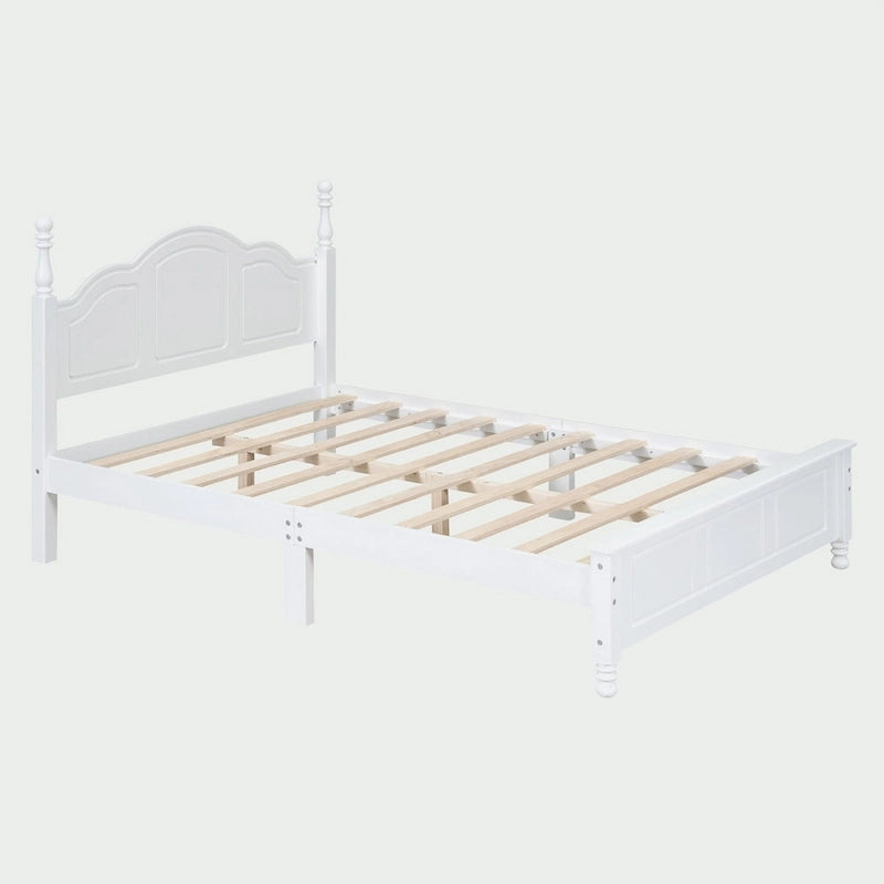 Cadre de lit plateforme en bois pleine grandeur