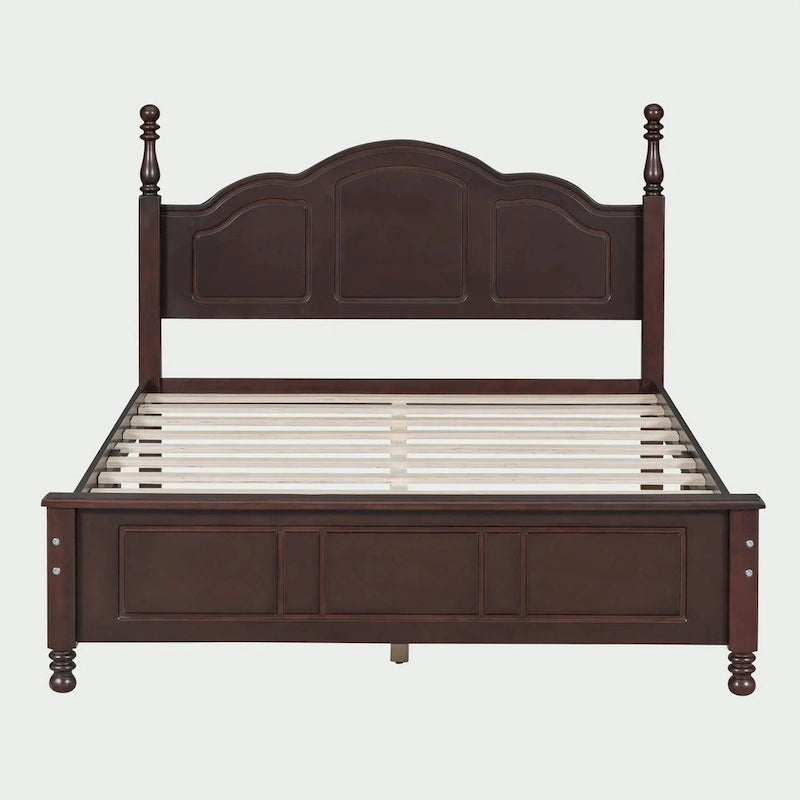 Cadre de lit plateforme en bois pleine grandeur