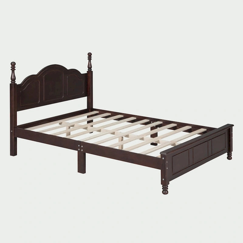 Cadre de lit plateforme en bois pleine grandeur