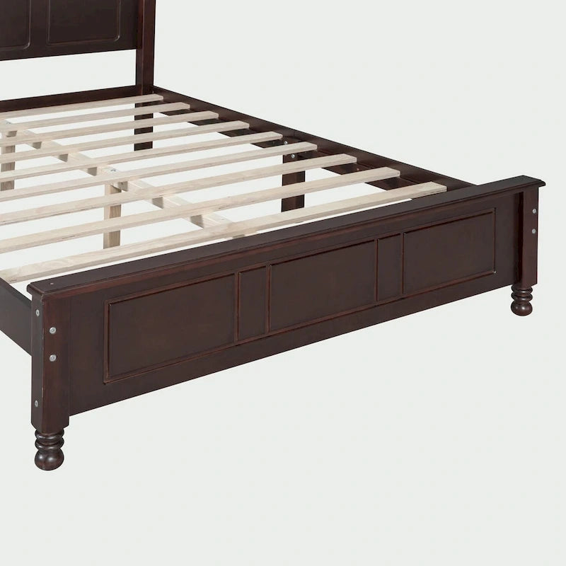 Cadre de lit plateforme en bois pleine grandeur