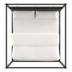 Lit à baldaquin Solivita King-size avec cadre en nickel noir par INSPIRE Q Bold