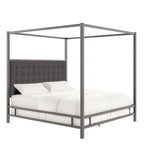 Lit à baldaquin Solivita King-size avec cadre en nickel noir par INSPIRE Q Bold