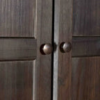 Armoire Shaker en bois massif à 2 portes, aspect grainé - 41 x 72 x 22